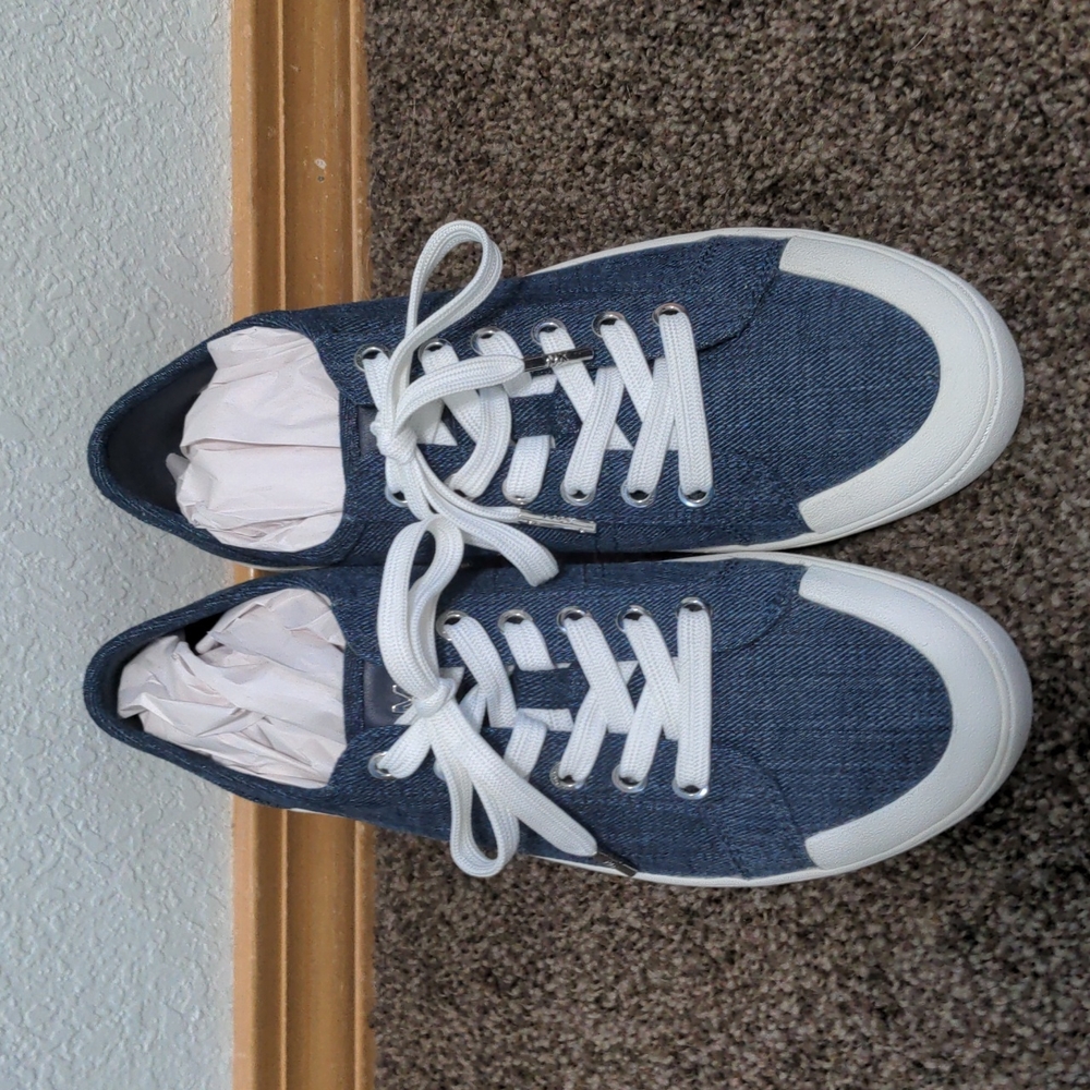 Michael Kors Denim Blue Sneakers Size 6.5